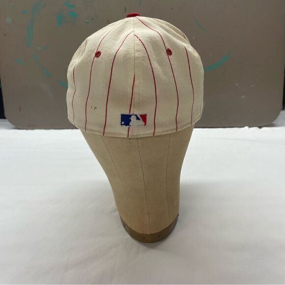 VTG Authentic Diamond New Era 5950 Pro Model 100% Wool Red’s Baseball Cap Size 7 - Picture 4 of 10